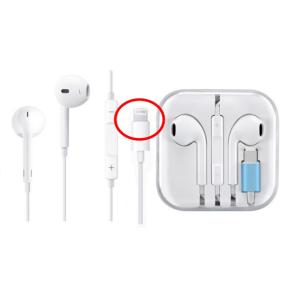 iPhone iPad用 イヤホン 新品未使用イヤフォン ライトニングコネクタ インナーイヤー型 高音質 音量調節可能 マイク リモコン機能付 ホワイト