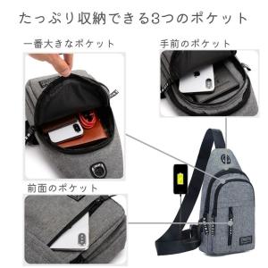 ボディバッグ メンズ 防水 ワンショルダー 斜...の詳細画像3
