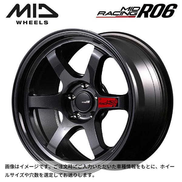 在庫有 エムアイディー MIDレーシング R06 クリスタルブラック 15×5 +45 4/100 ...