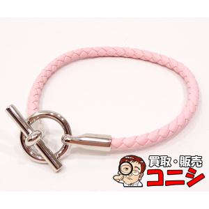 質屋 HERMES エルメス グレナン 二重巻き ブレスレット ゴールド金具