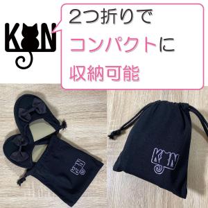 携帯用スリッパ おしゃれ 黒 折りたたみ リボ...の詳細画像1