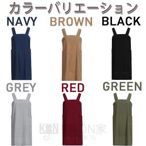 エプロン レディース ワンピース 大きいサイズ...の詳細画像1