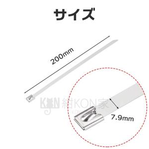 結束バンド ステンレス製 100本入り ステンレスバンド ケーブル