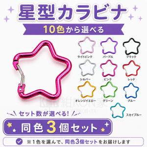 カラビナ 星型 可愛い キーホルダー フック ア...の商品画像