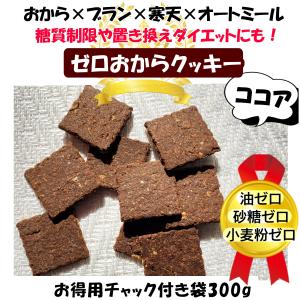 低糖質ゼロおからクッキー置き換えダイエット 硬い無添加【ココアゼロ300g 】ノンオイルノンシュガー｜konnaoyatu