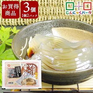 爆買限定+7%★【賞味期限訳あり】【数量限定】【お買得価格】こんにゃくパーク ところてん のどごしところてん黒酢 置き換え(150g*2パック*3個入)｜こんにゃくパーク