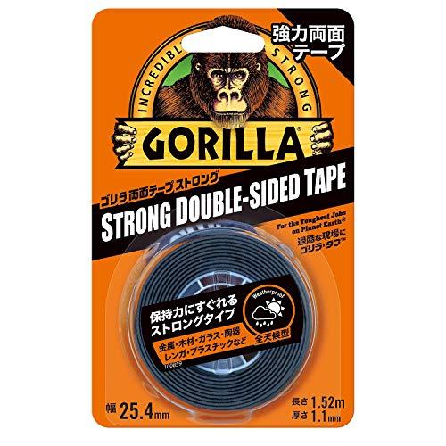 Gorilla Glue ゴリラ強力両面テープ ストロング 25.4mm×1.52m ブラック