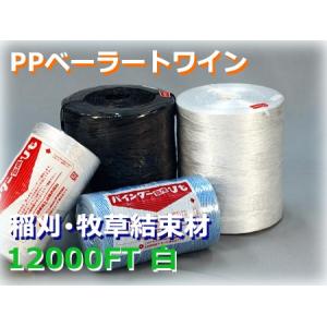 PPトワイン ベーラー用PPトワイン 司化成工業 12000FT フィート 白  ロール・ベーラー 1ケース2巻入 個人名義宛配送不可｜konposhizai-com