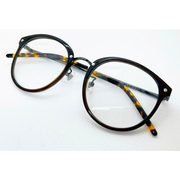 メガネフレーム EYES 1401 C-6 ボストンタイプ ダークブラウン × メタル KTM