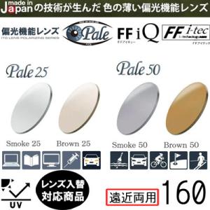 偏光レンズ ペイル 1.60 FF-IQ  Itec 遠近両用 単品販売 メガネレンズ 交換可能 内...