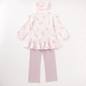 メゾピアノ　総柄ルームウェア mezzo piano メゾピアノ(mezzo piano)アニマル柄ルームウェアセット