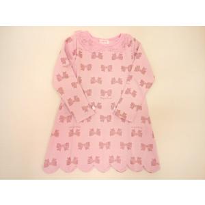 mezzo piano メゾピアノ バレリーナ柄ドッキングワンピース 90 100 110