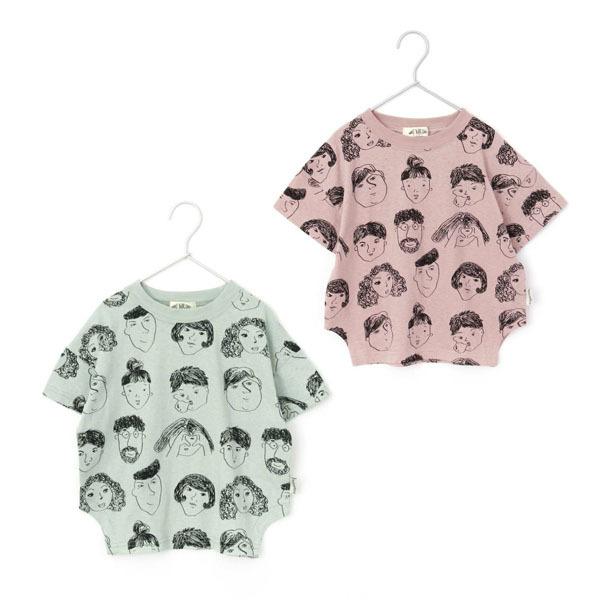 MAKE YOUR DAY メイクユアデイ フィクスラボ いろんな顔総柄Tシャツベビー キッズ ジュ...