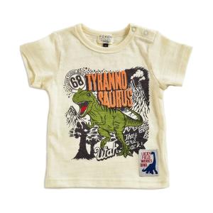 F.O.KIDS エフオーキッズ ティラノサウルスプリントTシャツ｜konyankobrando-kids
