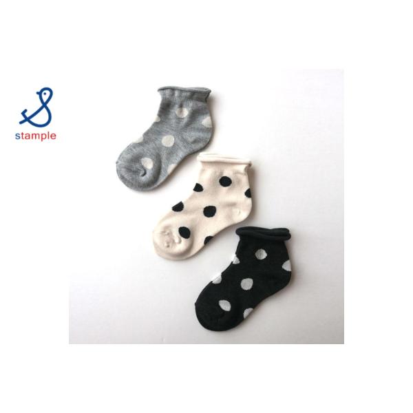 stample／スタンプル 子供　 メランジドットショートソックス ３足組　女の子　