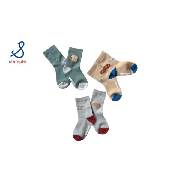 stample ／ スタンプル　ベビー　パンパパン ベビークルーソックス　３足組　男の子　女の子