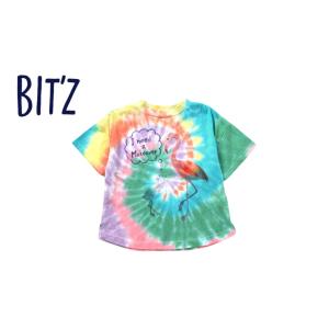 BIT'Z ／ ビッツ 子供服 　3柄動物トリビアタイダイ染めTシャツ（シールおまけ付）  SS｜kooka