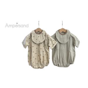 【SALE】【40%OFF】AMPERSAND ／ アンパサンド ベビー服　ダブルガーゼロンパース＆スタイセット　女の子　男の子　BABY  SS｜kooka