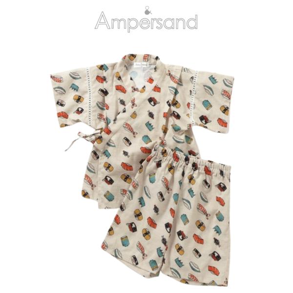 AMPERSAND ／ アンパサンド 子供服　和を感じる総柄甚平 男の子 SS