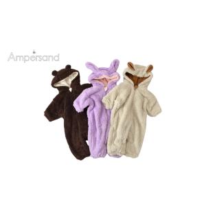 【SALE】【40%OFF】AMPERSAND ／ アンパサンド 子供服　ふわふわアニマルゆるジャンプスーツ　女の子　男の子｜kooka