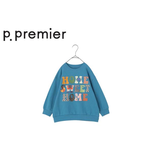 p.premier ／ ピードットプルミエ 子供服  ヴィンテージファブリックフォトロゴトレーナー女...