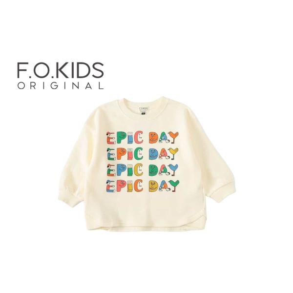 F.O.KIDS ／ エフオーキッズ 子供服　3色3柄ゆったりトレーナー　男の子 女の子　