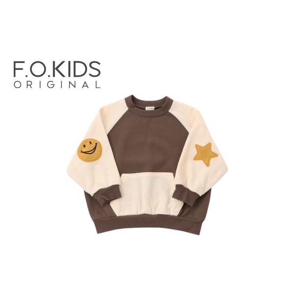 F.O.KIDS ／ エフオーキッズ 子供服　エルボーパッチラグラントレーナー　男の子 女の子　FW