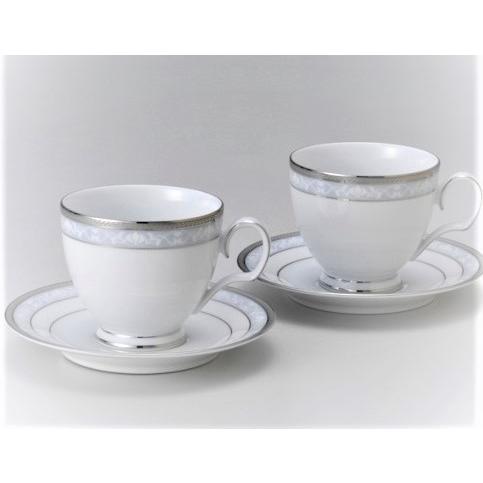 ノリタケ Noritake ハンプシャープラチナ ティー・コーヒー碗皿ペア 4336L/P91988...
