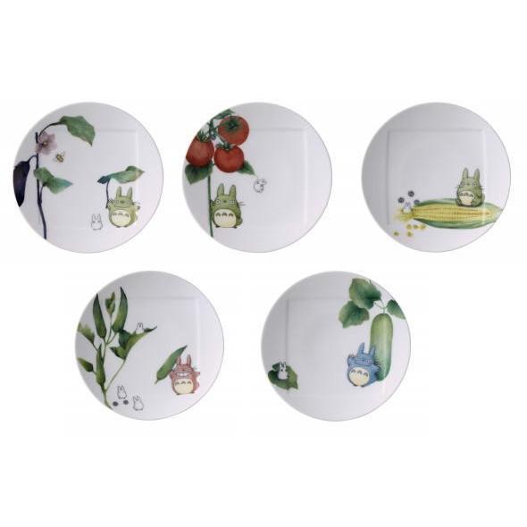 ノリタケ Noritake となりのトトロ約15.5cmプレートセット 絵変わり5枚 野菜シリーズ ...