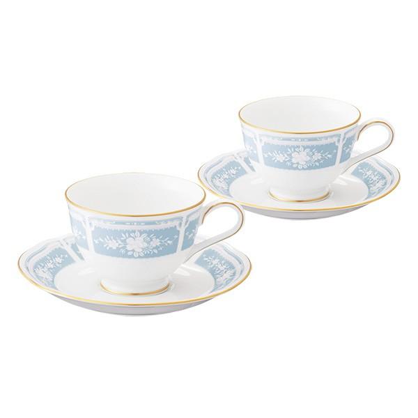 Noritake ノリタケ レースウッドゴールド ティー・コーヒー碗皿 カップ＆ソーサー ブルー B...