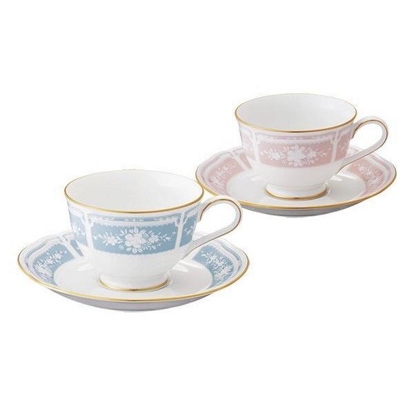 Noritake ノリタケ レースウッドゴールド ティー・コーヒー碗皿 カップ＆ソーサー ペアセット...