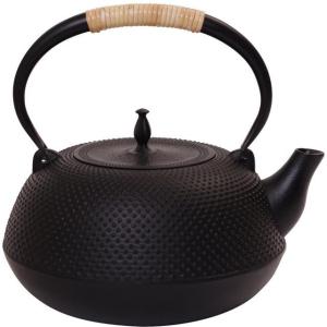砺波商店 南部鉄瓶 日本製 鉄瓶 丸南部アラレ 満水容量約1.2L 99-13 IH