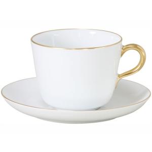 大倉陶園 日本製 ゴールドライン モーニングカップ＆ソーサー 26C/1001 洋食器 陶磁器 コー...