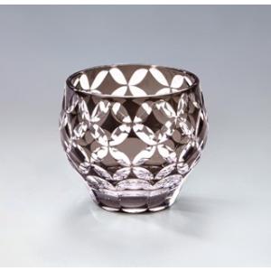 手づくり切子 ぐい呑み ダイヤリング ブラック 酒カップ 約75ml AC35-BK 盃 杯 お猪口...