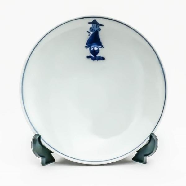 有田焼 青花 絵変り 丸銘々皿 後姿 S-32-162 小皿 銘々皿 取り皿 絵変わり小皿 手描き