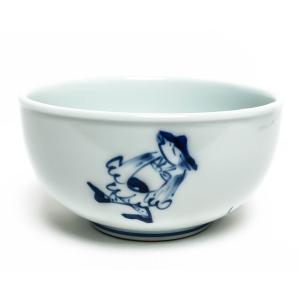 有田焼 青花 子供食器 異人づくし 玉渕４寸丼 S-14-471 ミニ丼 陶器汁碗 ボール 手描き