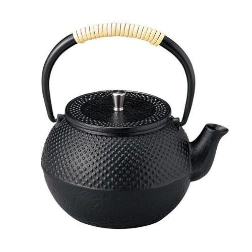 砺波商店 南部鉄器 日本製 急須 雅 黒 満水容量約0.4L 99-3 鉄瓶 鉄 ホーロー加工