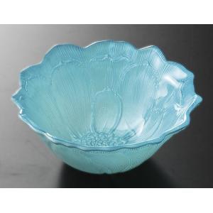 ガラスボール トルコ製 フローラ ボール ブルー BL AR-6231 ガラス サラダ デザート フ...