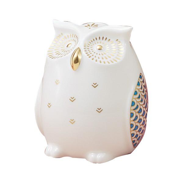 ノリタケ Noritake 小動物シリーズ  フクロウ A028/K011 置物 陶磁器 ボーンチャ...