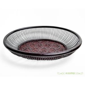 竹製 漆塗り 竹ひご らんたい籠 漆器 竹製かご 竹製品 竹 天然素材 みかんかご みかんカゴ バス...