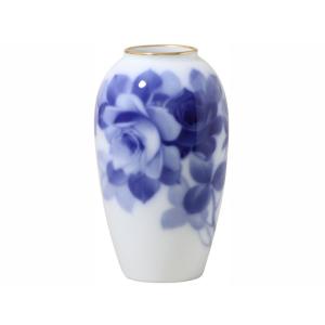 大倉陶園 日本製 瑠璃金蝕鉄線 約29cm花器 19A/9026 花器 花瓶 花生け