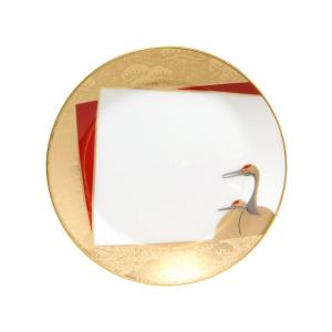 大倉陶園　【希少品】金白金蝕葡萄唐草皿 金白金蝕ぶどう唐草 22cmスープ皿