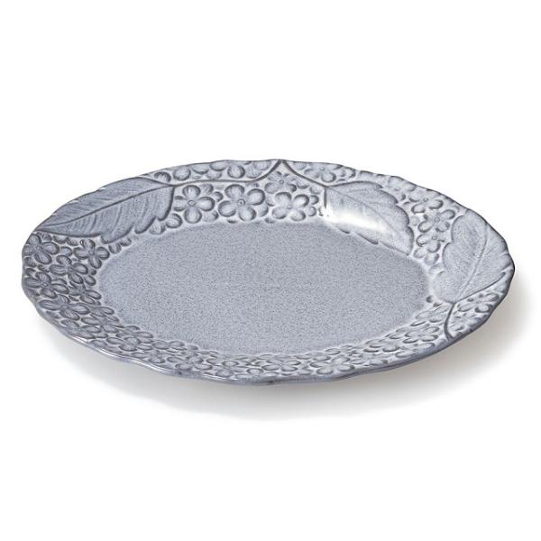 美濃焼 日本製 リアン オーバルプレート グレー 267832 GL 大皿 盛皿 メイン パスタ ア...