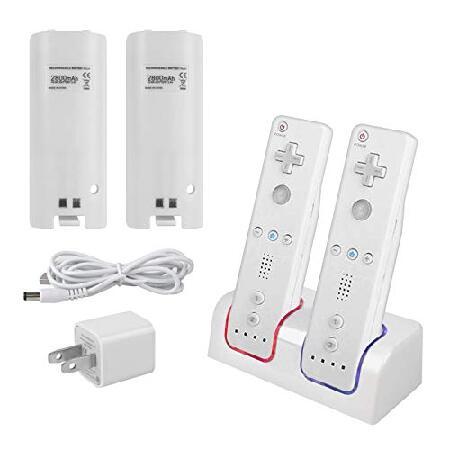 Kulannder Wiiリモコン充電器（無料USBウォールチャージャー+延長コード）Wii/Wii...