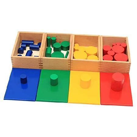 Montessori Sensorial Material Knobless Cylinders K...