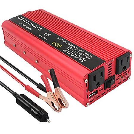 Cantonape 1000W/2000W(Peak) DC 12V to 110V AC Powe...