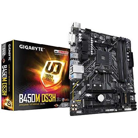 GIGABYTE B450M DS3H Micro-ATX マザーボード [AMD B450チップセ...