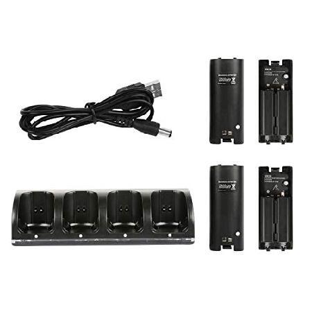 Wii Remote Battery Charger, Moclever 4 Port Chargi...