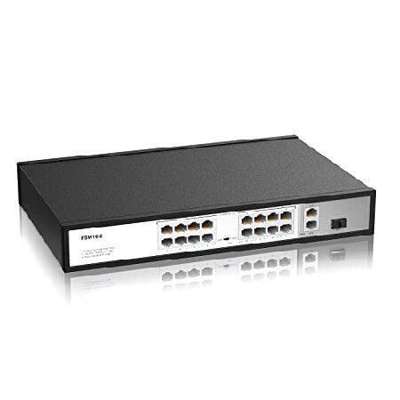 Real HD 16 Port PoE Switch, 16 PoE+ 100Mbps Ports ...