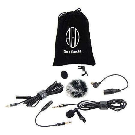 AGD Lavalier Lapel Microphone Kit - Clip-on Omnidi...
